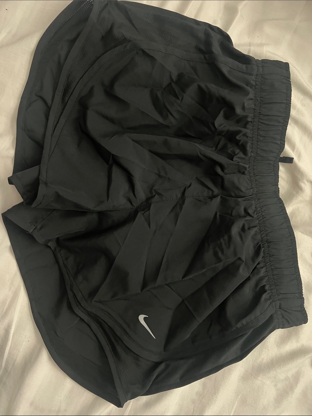 Nike Black Athletic Shorts with Reflective Swoosh